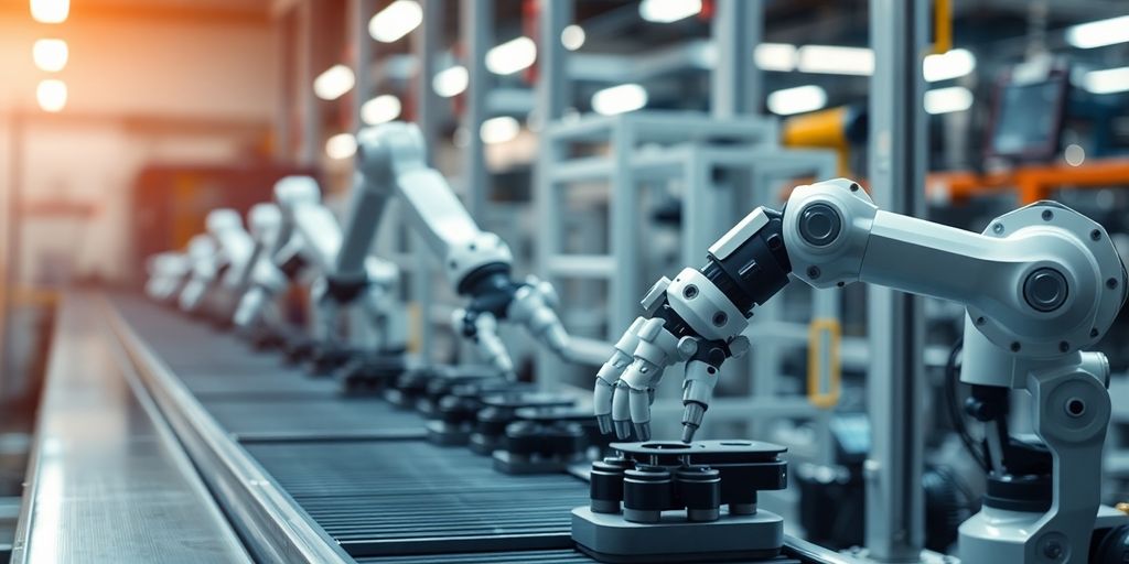 Roboterarme optimieren Fabrikprozesse visuell